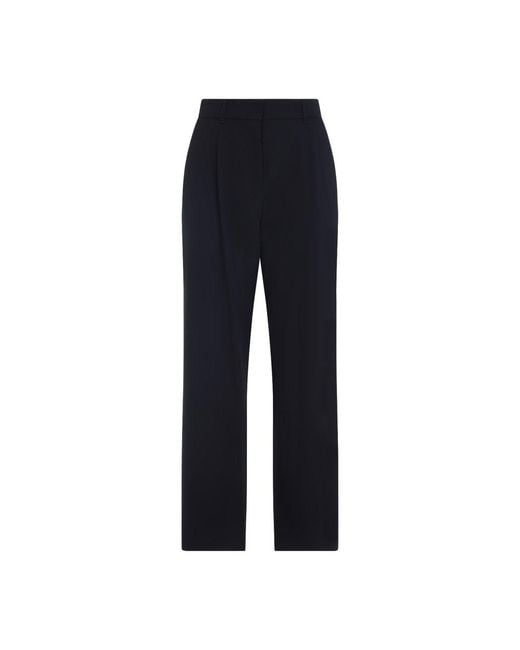 Max Mara Blue Pleated Trousers