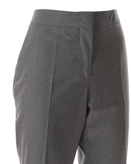 Moschino Gray Straight-leg Front-pleated Tailored Trousers