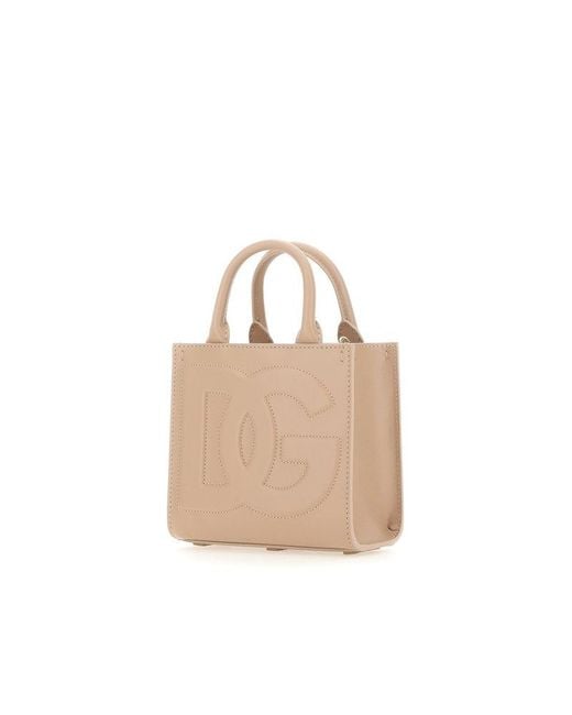 Dolce & Gabbana White Mini Dg Daily Tote Bag