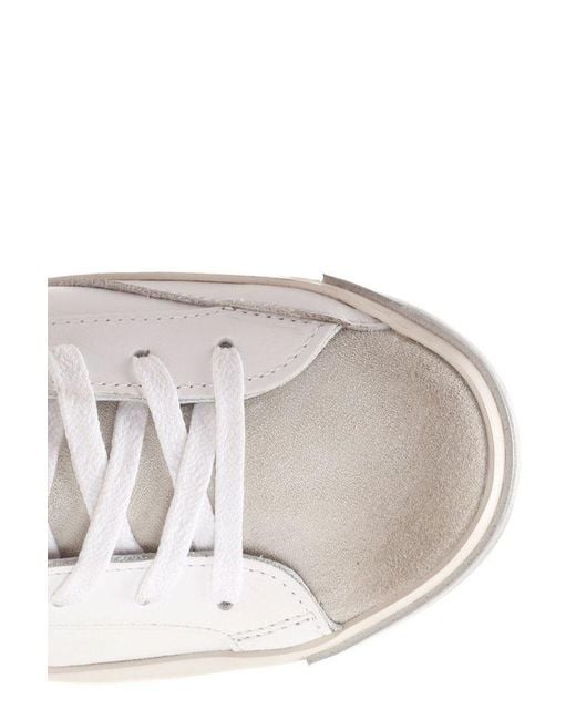 Philippe Model White Logo Patch Low-top Sneakers