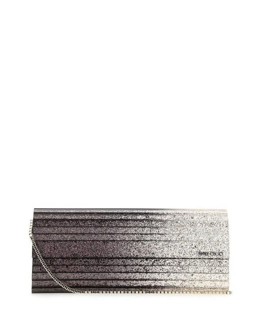 Jimmy Choo Sweetie Embellished Clutch Bag in Gray | Lyst