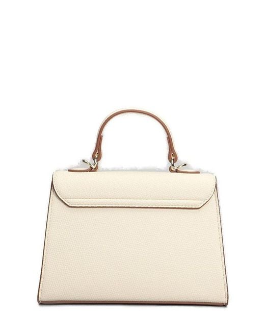 Marc Ellis Natural Iris M Logo Plaque Tote Bag