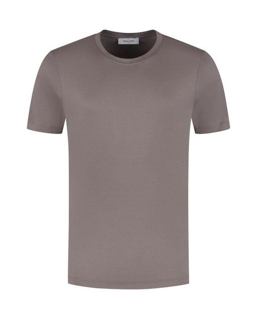 Gran Sasso Brown Crewneck Short-Sleeved T-Shirt for men