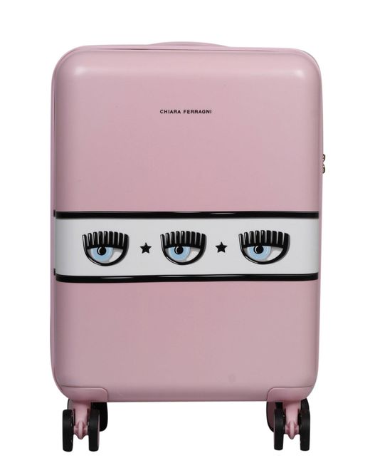 Chiara Ferragni Pink Logomania Suitcase
