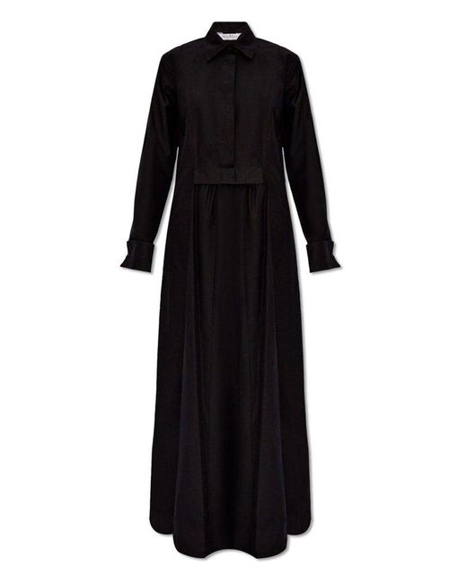 Max Mara Black Ottimo Long-sleeved Maxi Dress