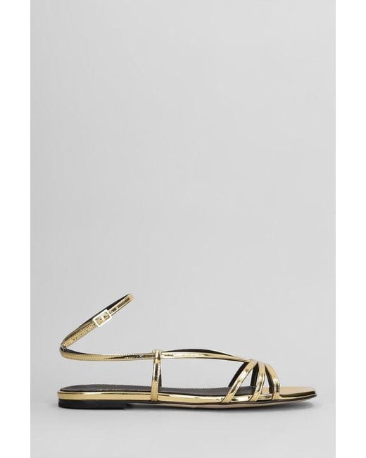 The Seller Metallic Square Open Toe Flats