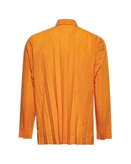 Homme Plissé Issey Miyake Orange Dge Shirt Shirt for men