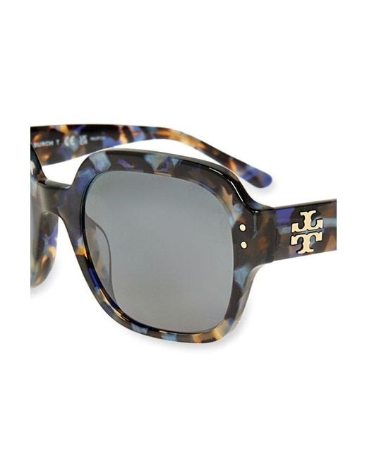 Tory Burch Gray Square Frame Sunglasses