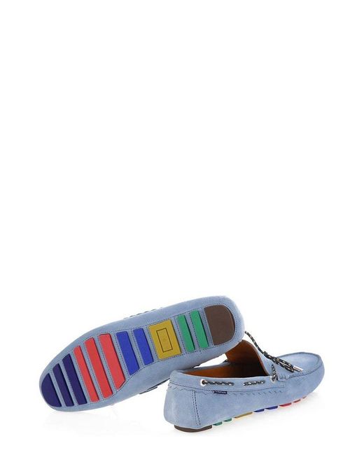 Paul Smith Blue Springfield Bow-Detailed Loafers for men