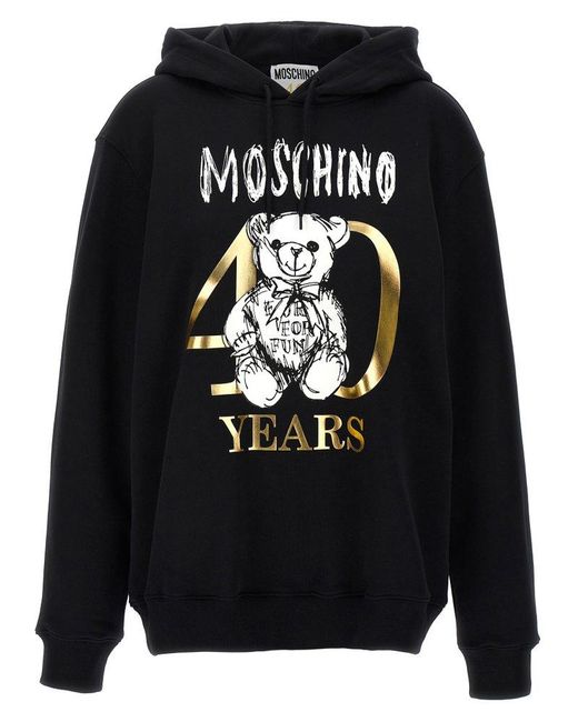 Moschino Black 'Teddy 40 Years Of Love' Hoodie