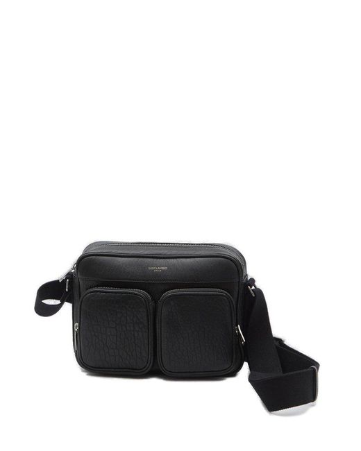 Saint Laurent Black City Zip-up Camera Bag for men