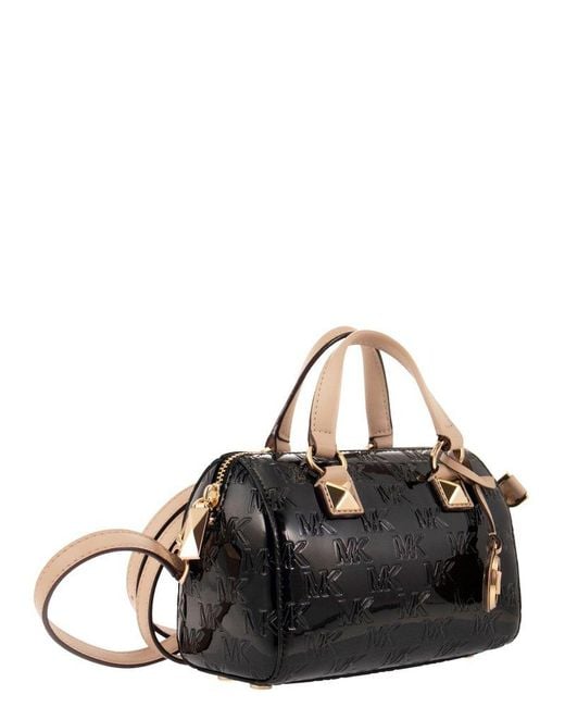 Michael Kors Black Grayson - Leather Handbag With Logo