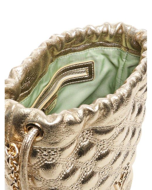 V73 Natural Eva Logo Embossed Bucket Bag