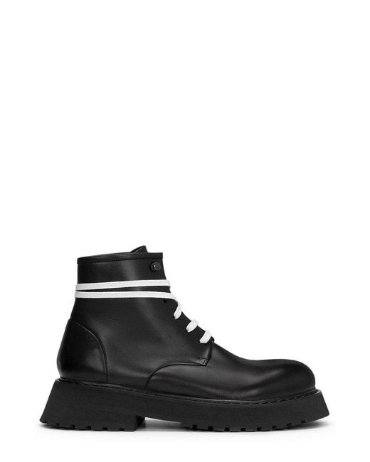 Marsèll Black Lace-up Ankle Boots for men