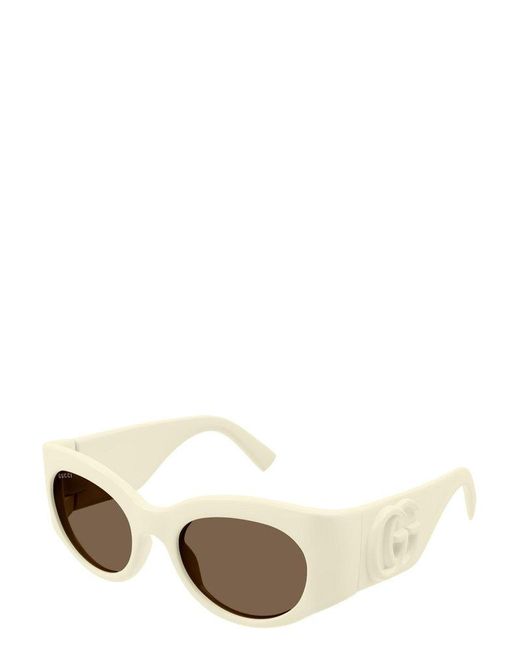 Gucci White Cat-eye Frame Sunglasses
