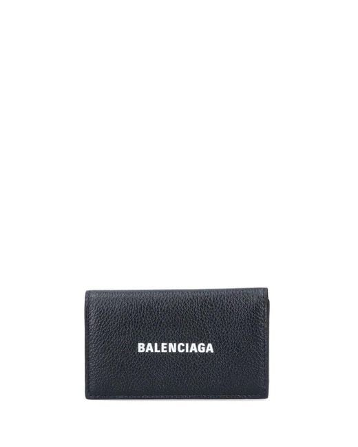 Balenciaga Black Logo Print Key Case for men