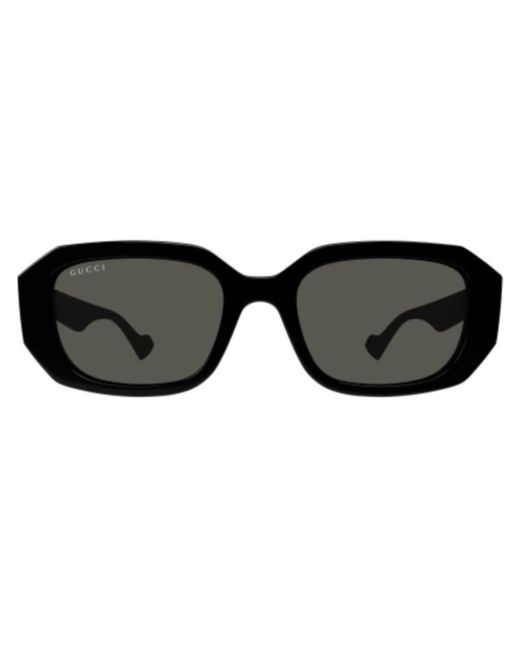 Gucci Black Rectangular Frame Sunglasses
