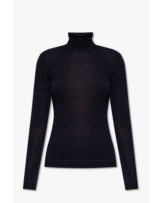 Hanro Blue Seamless Turtleneck Lingerie Set