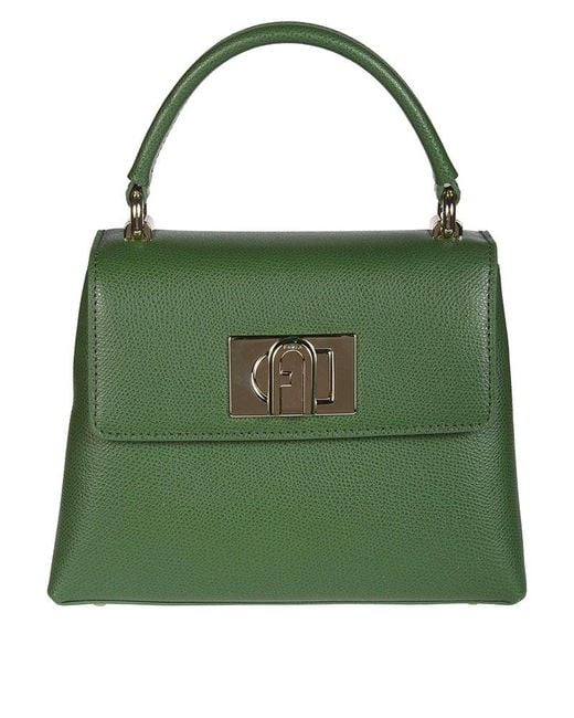 Furla Green 1927 Twist-lock Mini Tote Bag