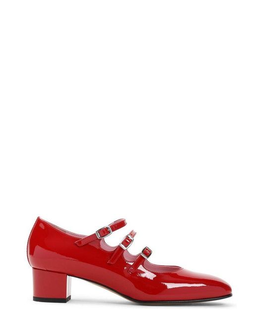 CAREL PARIS Red Paris Kina Mary Janes Pumps