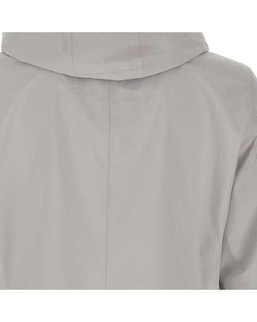 Herno Gray Straight Hem Long-sleeved Coat for men