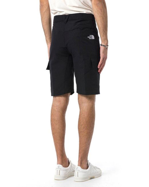 The North Face Black Logo Embroidered Bermuda Shorts for men
