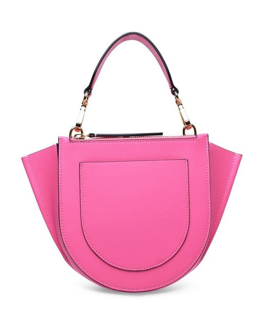 Wandler Pink Hortensia Mini Top Handle Bag