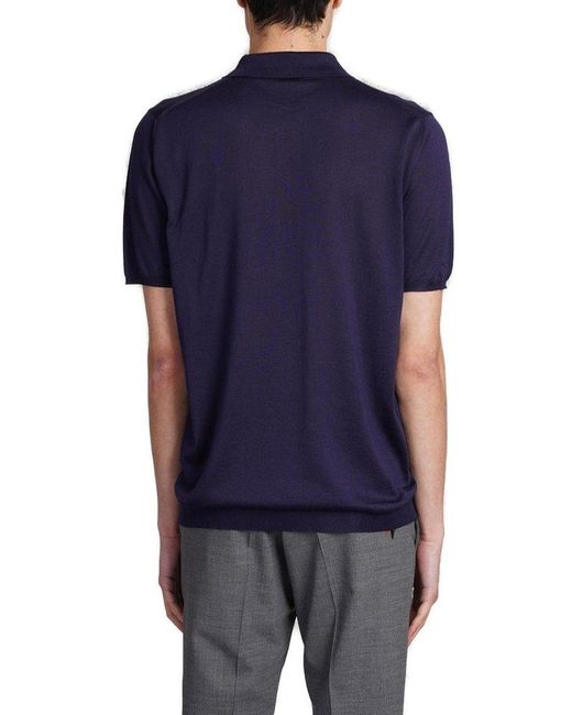 Roberto Collina Blue Short-sleeve Polo Shirt for men
