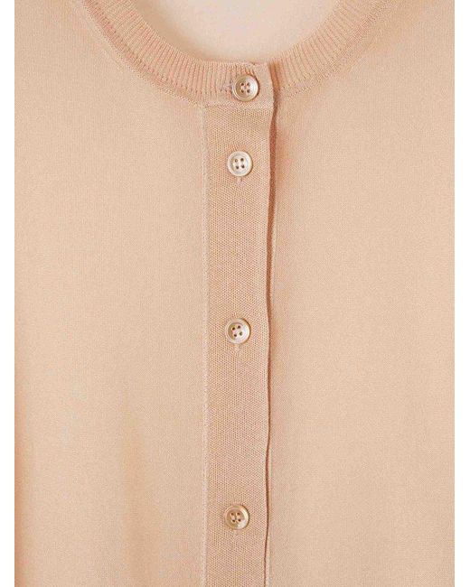 Tom Ford Natural Crewneck Buttoned Cardigan