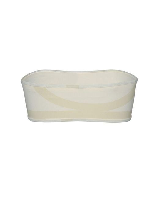Totême  Natural Monogram Strapless Bikini Top