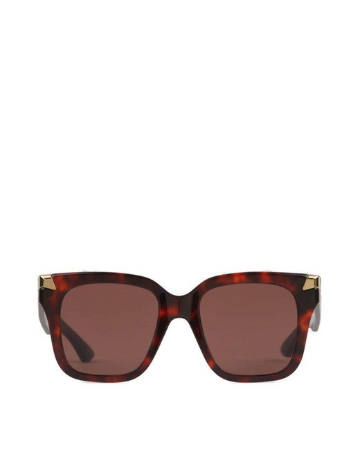 Alexander McQueen Brown Square Frame Sunglasses