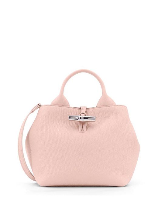 Longchamp Pink Le Roseau S Top Handle Bag