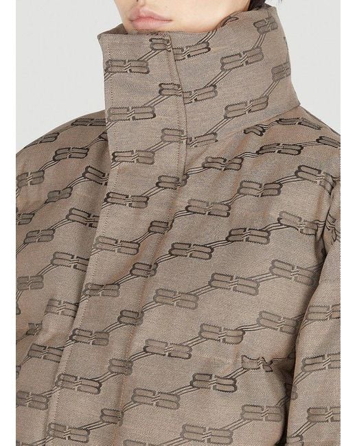 Balenciaga Brown Bb Monogram Puffer Jacket