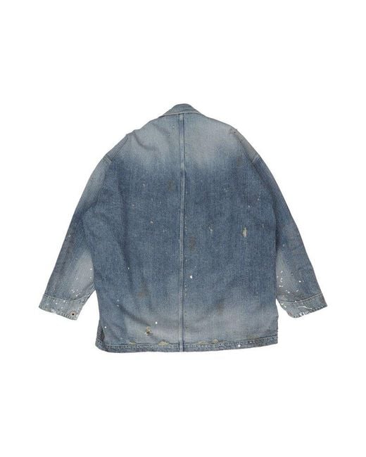 Maison Mihara Yasuhiro Blue Aged Chore Jacket for men