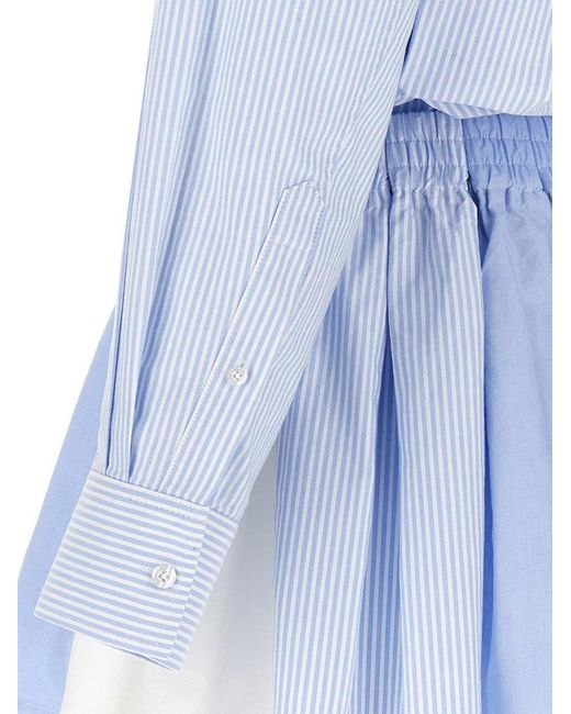 Alexander Wang Blue 'Prestyled Pleated Boxer Romper' Jumpsuit