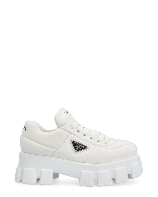 Prada White Padded Low-top Sneakers