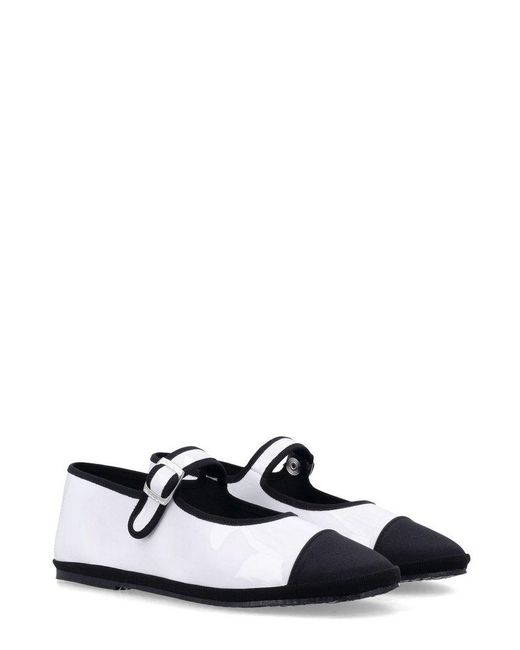 DROGHERIA CRIVELLINI White Papusse Soft Mary Jane Flats
