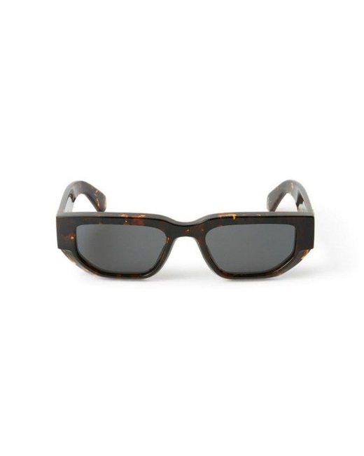 Off-White c/o Virgil Abloh Gray Irregular Frame Sunglasses