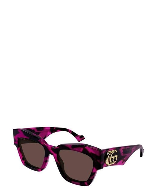 Gucci Purple Cat-eye Frame Sunglasses