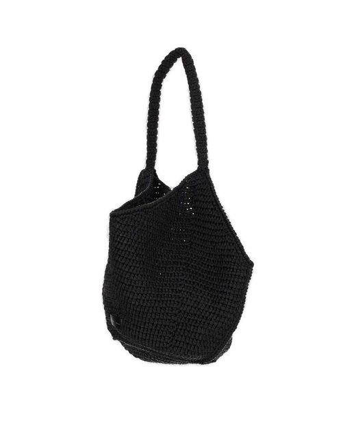 Khaite Black The Medium Lotus Tote Bag