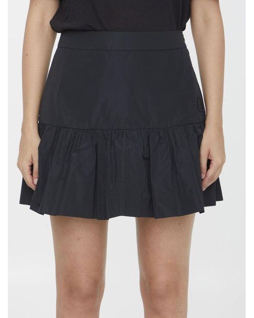 Moncler Black Nylon Miniskirt