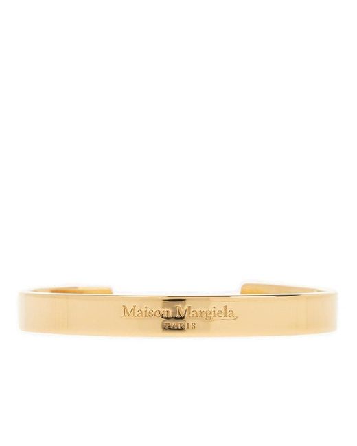 Maison Margiela Natural Logo Engraved Bangle Bracelet for men