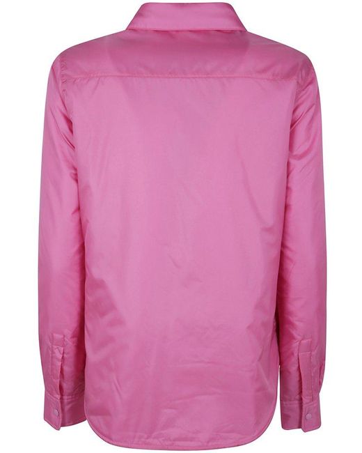 Aspesi Pink Button-Up Long Sleeve Top