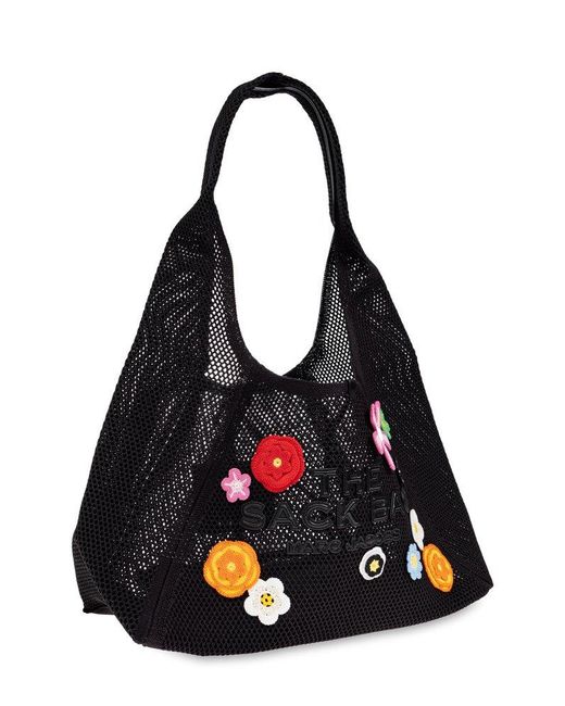 Marc Jacobs Black The Daisy Crochet Sack Bag