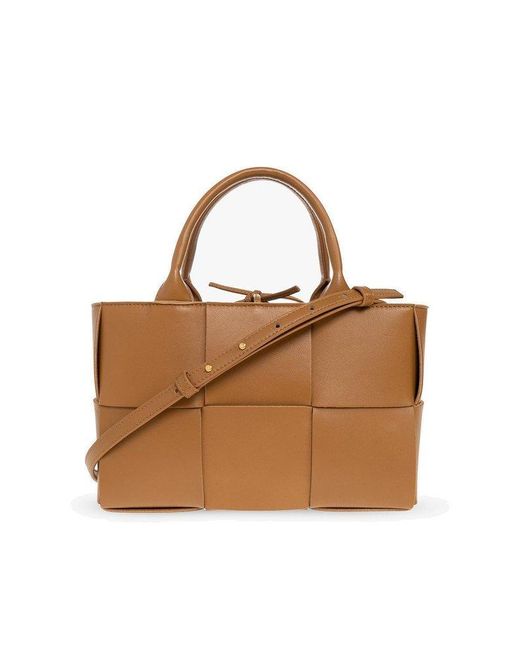 Bottega Veneta Brown Arco Mini Shopper Bag