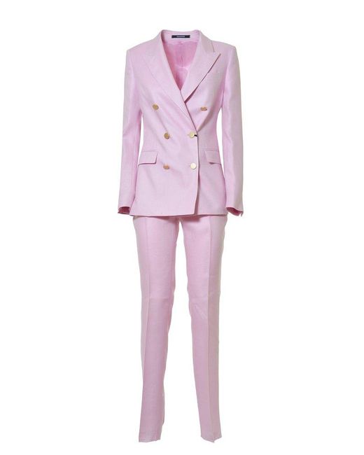 Tagliatore Pink Two-Piece Tailored Suit