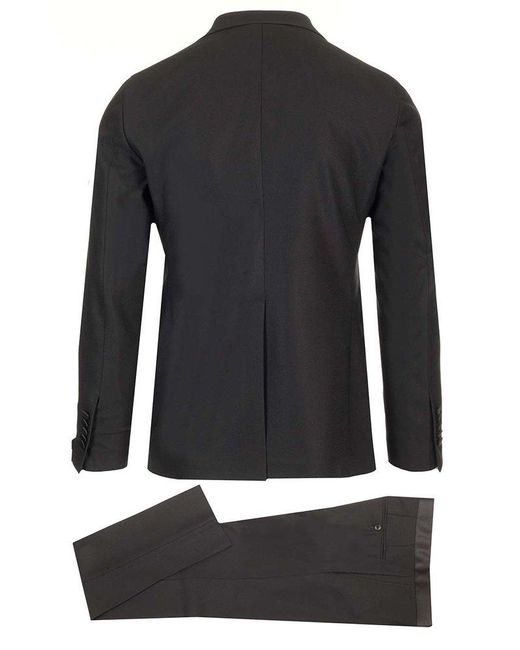 Tagliatore Black Tuxedo With Peak Lapels Dresses for men