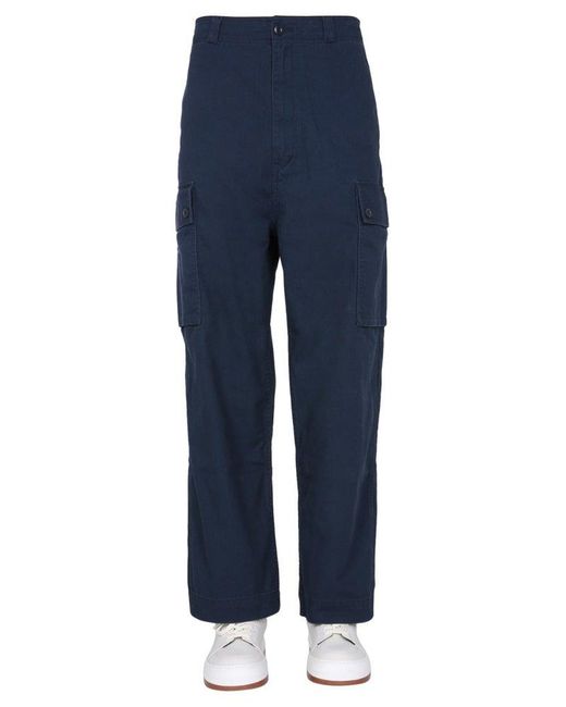 Nigel Cabourn Blue Dutch Cargo Pants for men