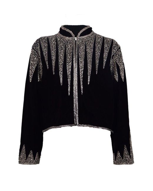 Forte Forte Black Embellished Long-sleeved Jacket