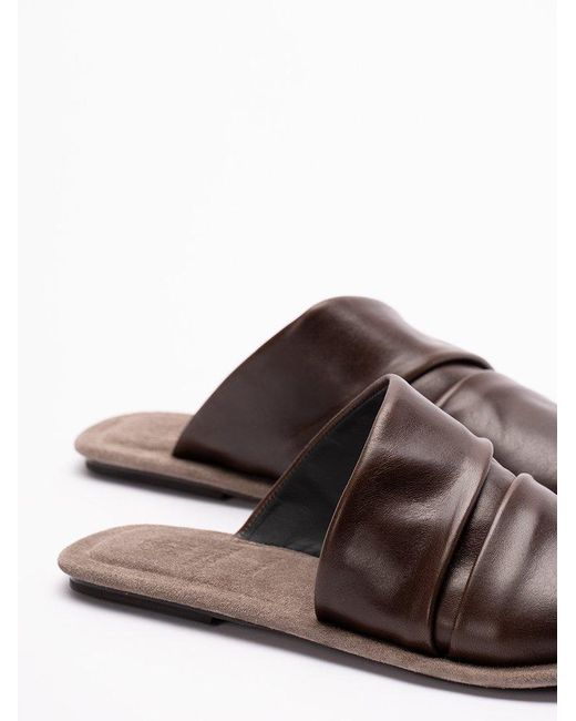 【関税&送料込み】Brunello Cucinelli Brown Slip-On Sandals Brunello Cucinelli Slide Sandals in Brown | Lyst Canada